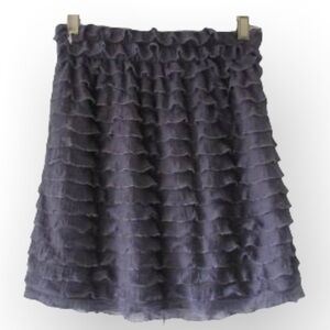 Xhilaration Womens Juniors Purple Lavender Tiered Ruffle Stretch Mini Skirt XS